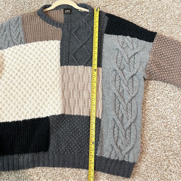 Neiman Marcus Cashmere Oversized Sweater Patchwork Size Large - Picture 6 of 14